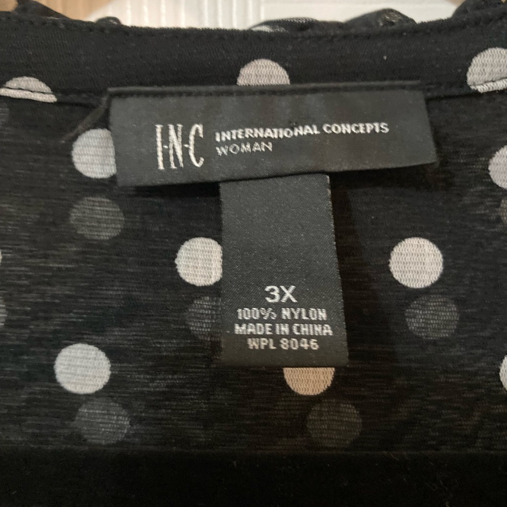 INC International Concepts Women's Polka Dot Top Women size 3X - Picture 2 of 9